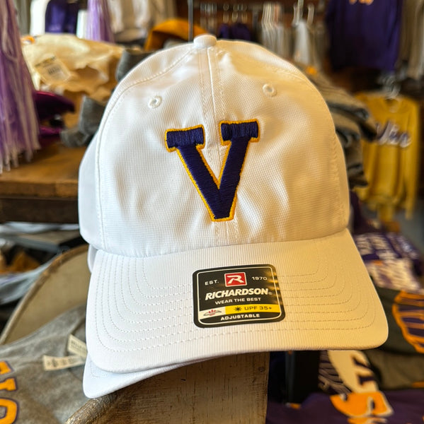 White Hat with purple V