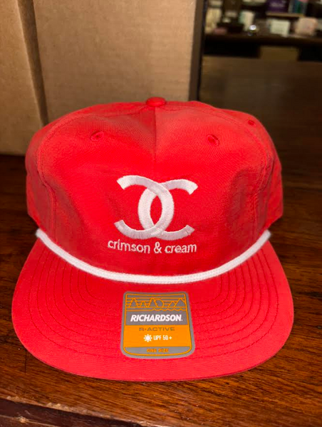 Crimson and Cream Hat