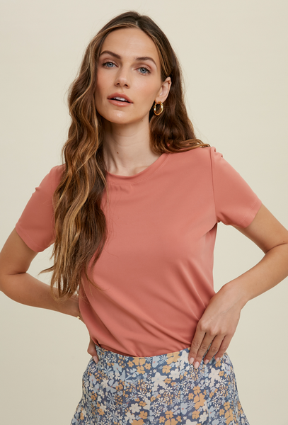 Stretchy Basic Tee - 2 Colors