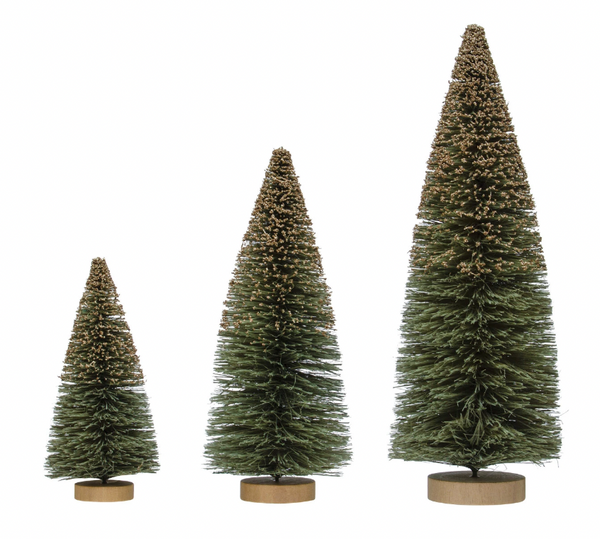 Glitter Sisal Brush Tree - 3 sizes