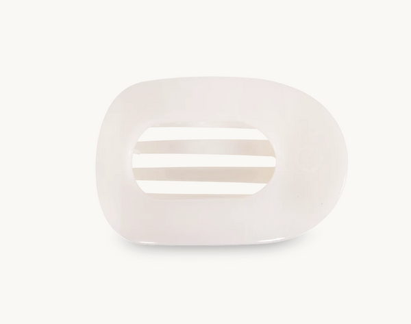 Coconut White Large flat round clip