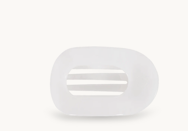 Coconut white medium flat round clip
