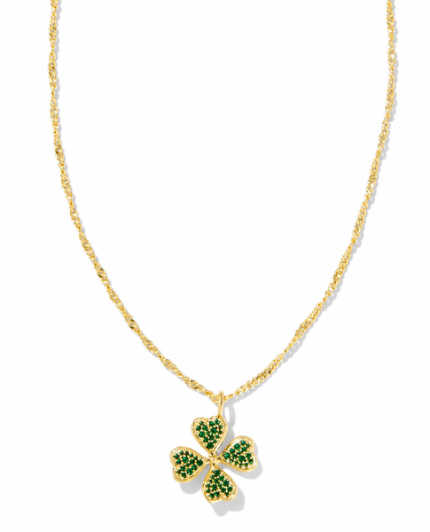 Clover Crystal Pendant - 2 colors