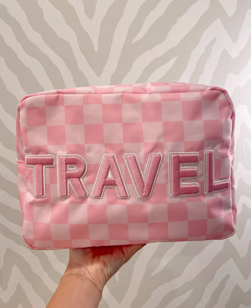 Travel Xl - Pink Checkered