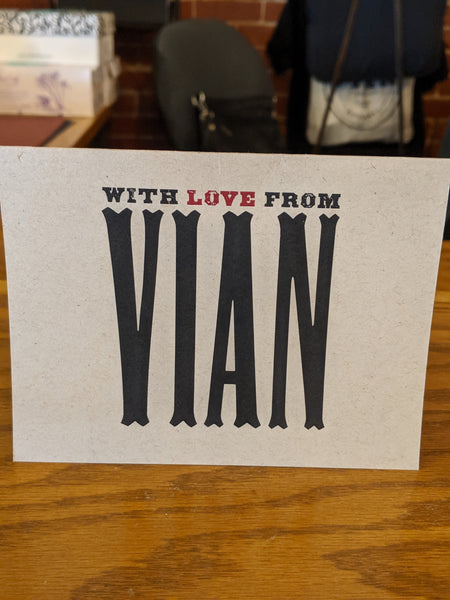 With Love From Vian Card Single