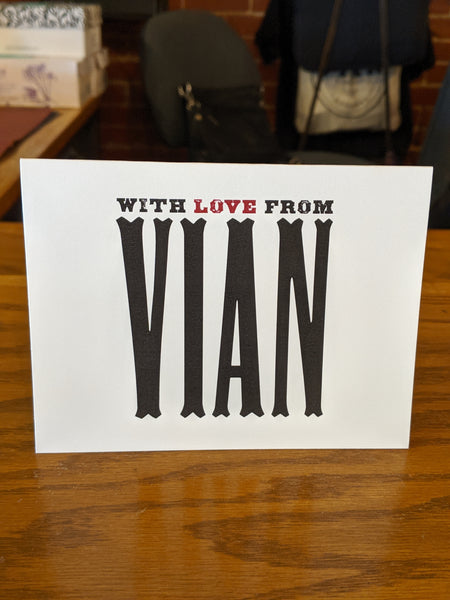 With Love From Vian Card Single