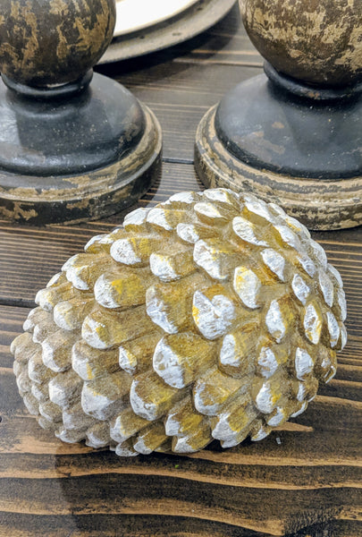 Saro Frosted Pinecone
