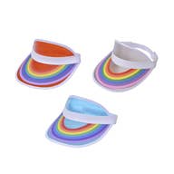 New Summer Retro Rainbow Clear Visor Hat