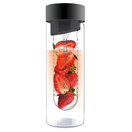 Glass Water Bottle With Built In Fruit Infuse