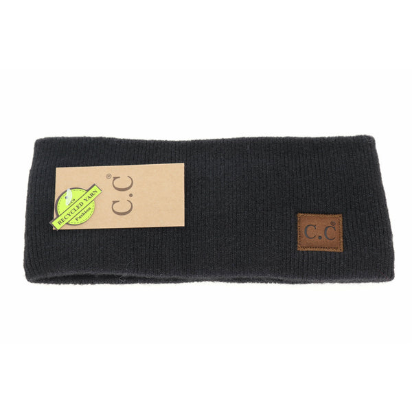 Soft Ribbed Leather Patch CC Headwrap
