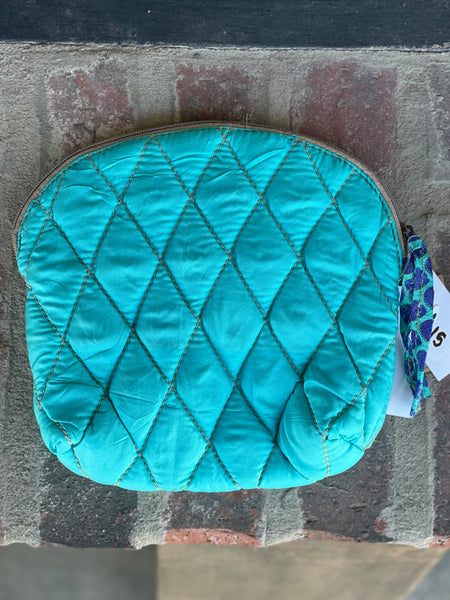 Quilted Recycled Sari Pouch