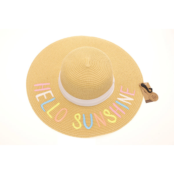 MULTI LETTERING EMBROIDERED SUN HAT