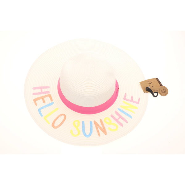MULTI LETTERING EMBROIDERED SUN HAT