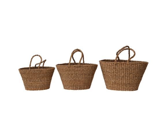 Hand Woven Totes with Handles-3 sizes