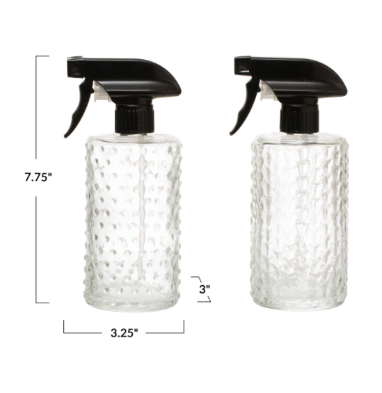 Embossed Glass Spray Bottle - 2 Styles