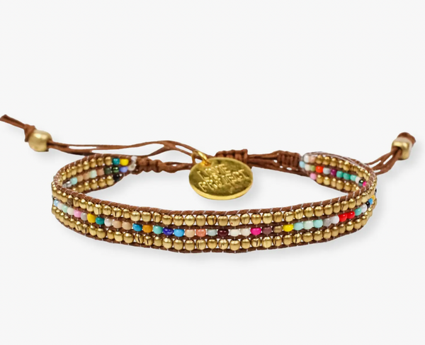 Gold Darjeeling Rainbow Bracelet