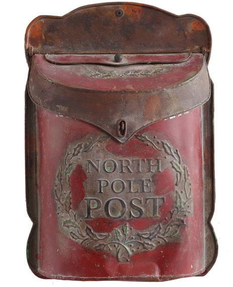 Tin North Pole Post Box