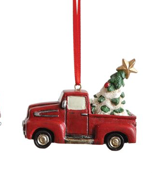 Creative Co-op Resin Truck or Tractor Ornament