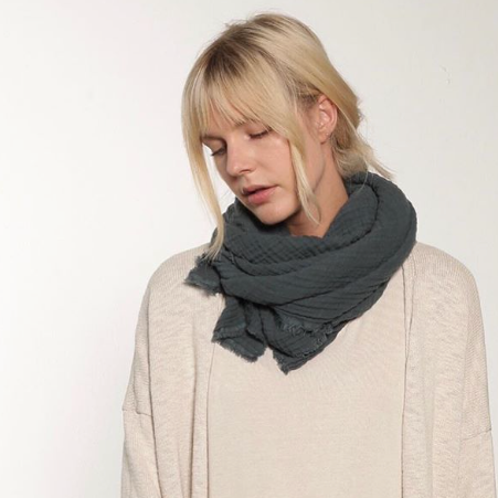Crinkled Gauze Scarf - 5 Colors