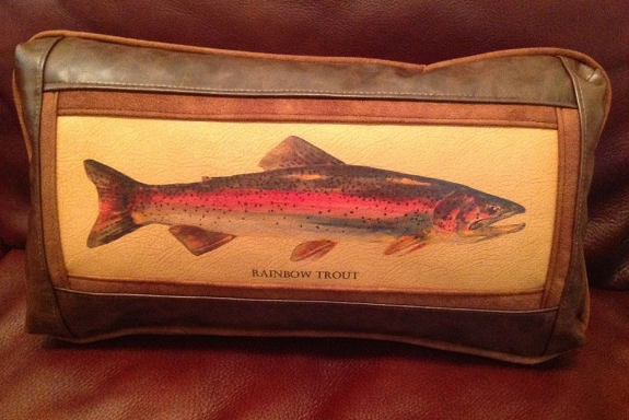 Rainbow Trout 11 x 20 Frame Pillow