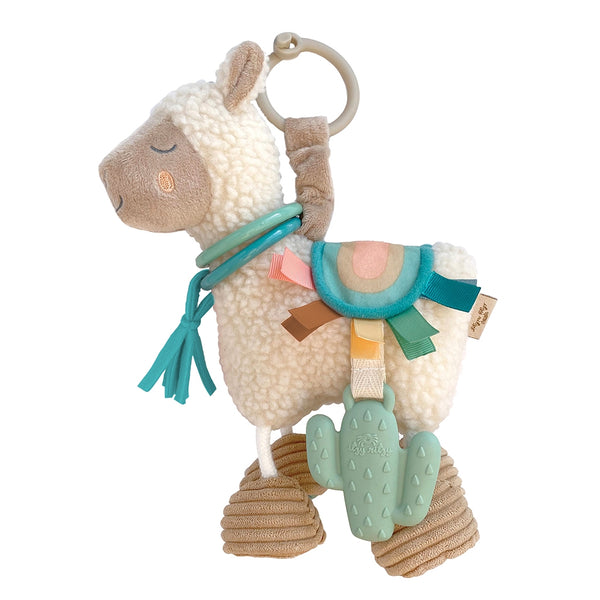 Itzy Friends Link & Love Activity Plush with Teether Toy Llama