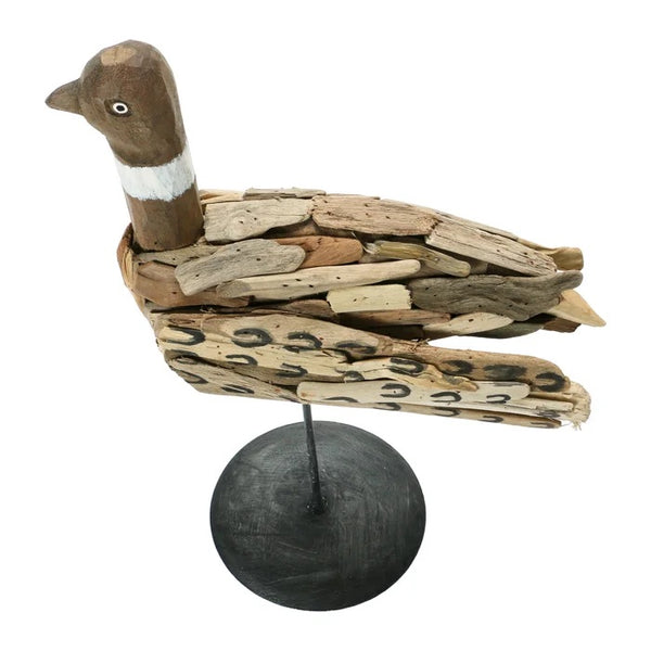 Vintage Reproduction Driftwood Bird on Stand