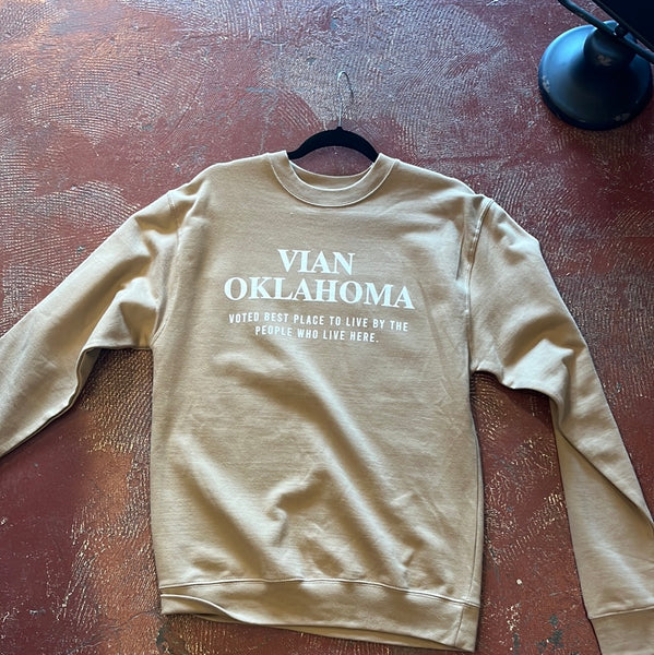 Vian Voted Best Place Sandstone Sweatshirt