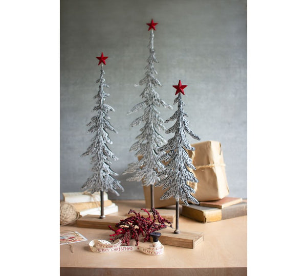 Metal Christmas Trees, Set of 3