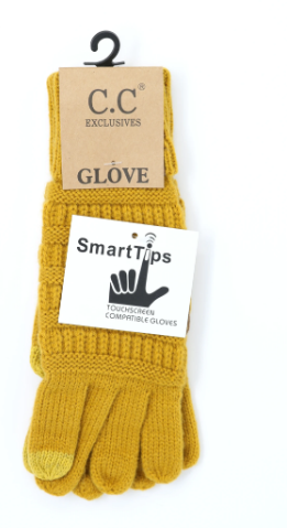 Kids Solid Cable Knit CC Gloves